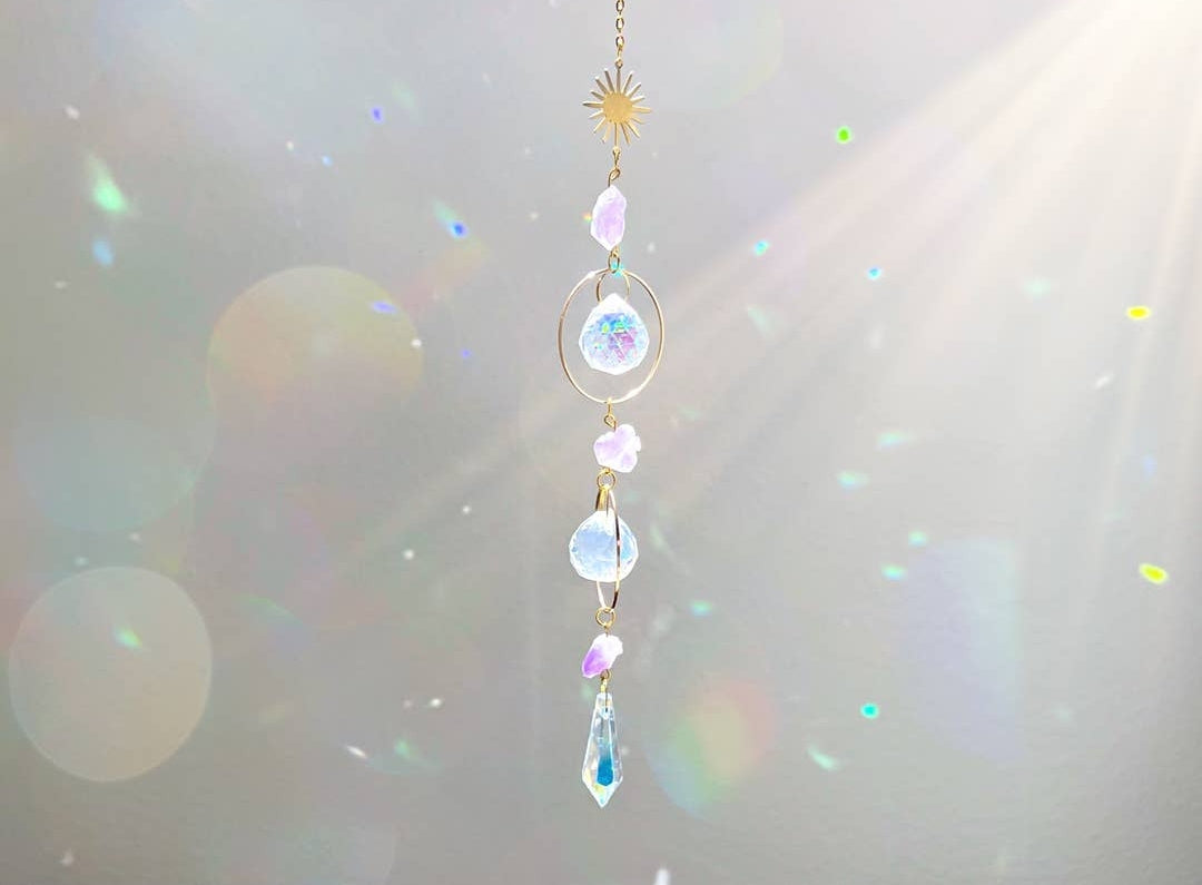 Amethyst Crystal Suncatcher